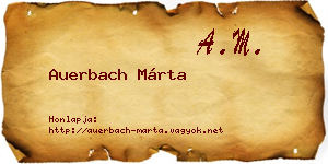 Auerbach Márta névjegykártya